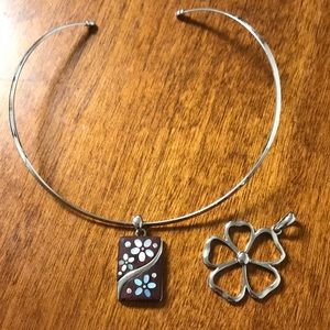 Slider necklace with two pieces to wear with it